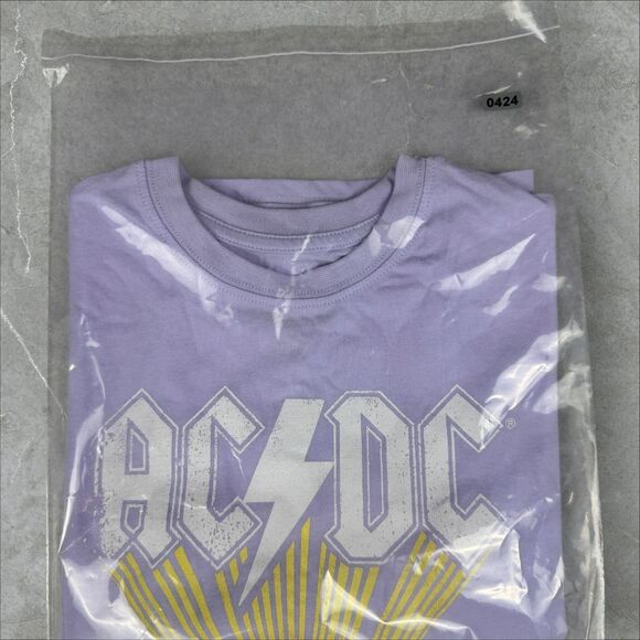 AC/DC Band Womens Crop Lightning Logo T-Shirt - Small - Picture 7 of 7